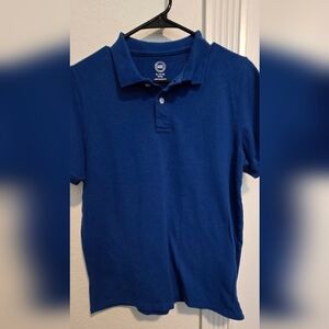 Wonder Nation Blue Polo Shirt Classic Knit Short Sleeve. XL (14-16) Husky